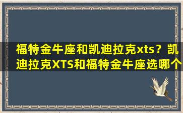 福特金牛座和凯迪拉克xts？凯迪拉克XTS和福特金牛座选哪个