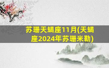 苏珊天蝎座11月(天蝎座2024年苏珊米勒)