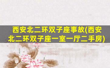 西安北二环双子座事故(西安北二环双子座一室一厅二手房)