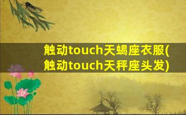 触动touch天蝎座衣服(触动touch天秤座头发)