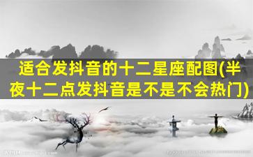 适合发抖音的十二星座配图(半夜十二点发抖音是不是不会热门)