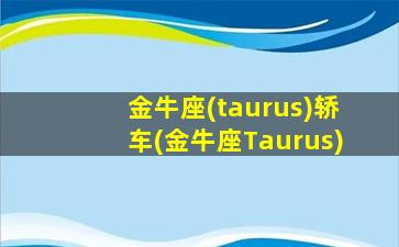 金牛座(taurus)轿车(金牛座Taurus)