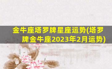 金牛座塔罗牌星座运势(塔罗牌金牛座2023年2月运势)