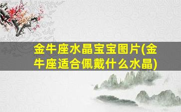 金牛座水晶宝宝图片(金牛座适合佩戴什么水晶)